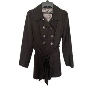 GUESS Black Trenchcoat Small